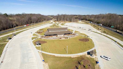 A new rest area in the median of I-77 near Iredell, N.C., opened last month. It offers 55 truck parking spaces.
