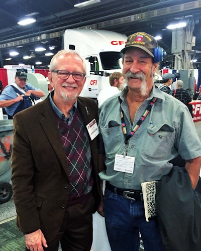 Cunha (right) with trucking radio personality Dave Nemo