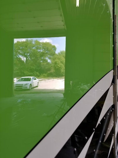 Jeremy Ward says he likes to keep his truck polished to the point that it reflects like a mirror.