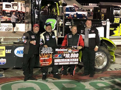 Allen Boles picked up his first Minimizer Bandit Big Rig Series win last weekend at Mobile International Speedway.