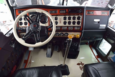 “The Duke,” a 2016 Kenworth W900 Icon owned by Fleenor Brothers, pays tribute to another icon – the late actor John Wayne, whose image is visible on the floorboard.