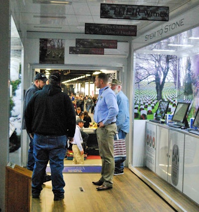 View from inside the new Wreaths Across America Traveling Education Exhibit