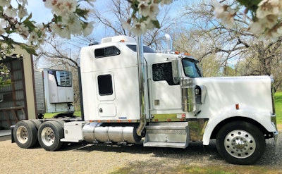 When it was nearing completion, Salmon had also put new LEDs along the bottom of the cab and installed these new 7-inch stacks.