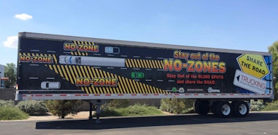 The Arizona no-zone safety-message trailer