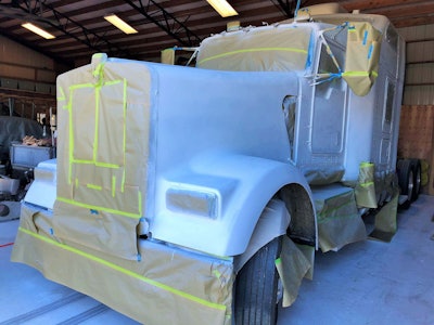 More in process on the rig’s painting.