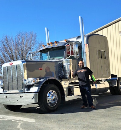 Having factory-extended warranties was a big factor in Salvador Solis’ decision to buy a new Peterbilt 389.