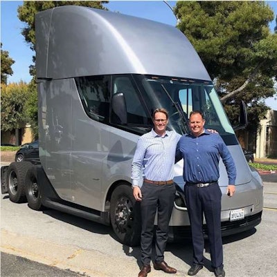 TCI Co-Presidents Ryan and Andrew Flynn were able to take the Tesla Semi for an on-road demo.