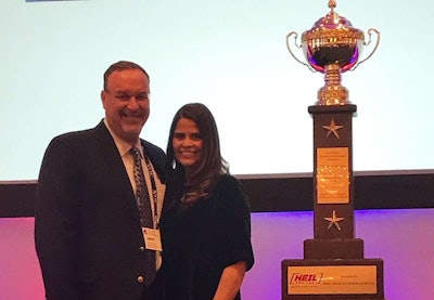 Gemini VP Brent Bergevin accepting the award at the NTTC event.