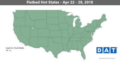 Dat Flatbed Hot States Map 2018 Apr22 28 2018 05 03 12 36