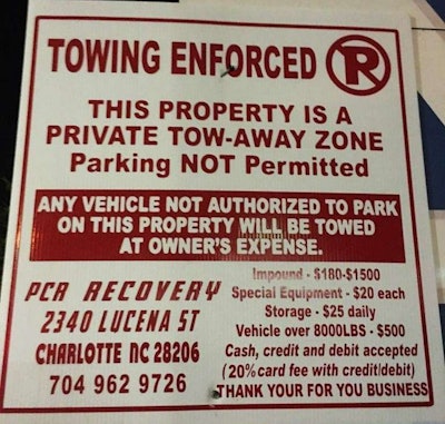 The sign tacked onto the realtor’s sign at the site when Keller was there last year.