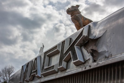 Mack bulldog and front grille emblem