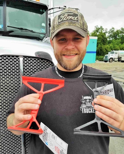 Trukr Stik' mirror squeegee by trucker Shane Schindler