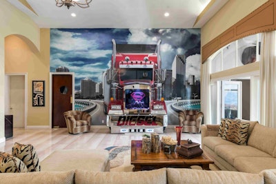 The “Tanked” television series featured the design behind a tank of predator fish installed in a truck grille in basketball star Shaquille O’Neal’s home, which is for sale.