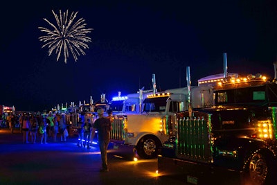 A fireworks show was held during the Jamboree.