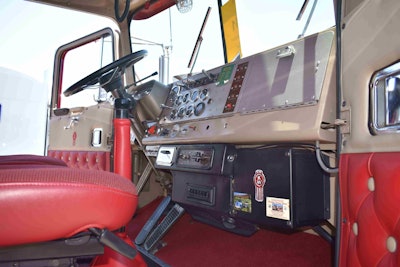 The metal dash is all original except for one or two gauges that have been replaced over the years. Les Brown says he hopes to find the original style gauges at a swap meet to give the dash a fully original look.