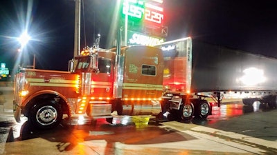 Peterbilt 389 Parked at Truck Stop