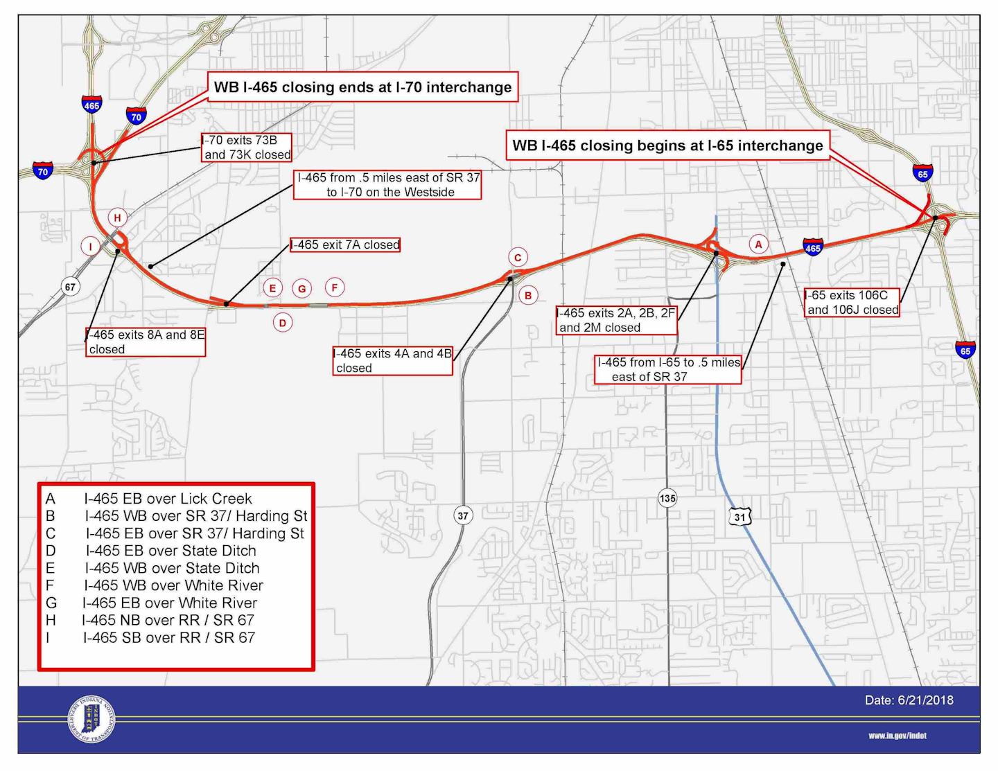 INDOT plans partial closures on I-465, SW of Indianapolis | Overdrive