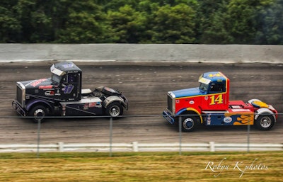 Ricky “Rude” Proffitt will look to add to his points lead when the Bandit Big Rig Series returns to action Saturday at Elko Speedway in Elko, Minnesota. (Photo by Robyn Kruckeberg)