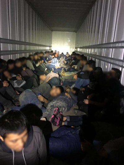 Border Patrol agents have stopped 42 human smuggling attempts, rescuing 406 illegal immigrants, over the last two months. (U.S. Customs and Border Protection photo)
