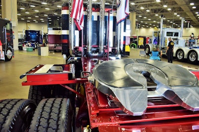 The stacks and breathers “have never looked so good,” Harwell says, as a result of plenty polishing and cleaning in advance of GATS. In the near future, Harwell plans to replace the rig’s half fenders with a full-fender look as he continues to tweak the truck.