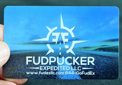 The front side of the card.