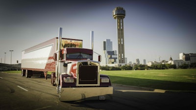 Jeff Jansen and V-Max Transportation's 1995 Kenworth W900L and 2016 Utility van