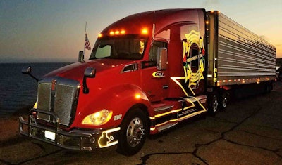 With the exception of the bagpiper on the back of the sleeper, all graphics are skinned in 3M high-reflective vinyl. The truck is very limited on accent lighting, Rogers says, to prevent from distracting from the story.
