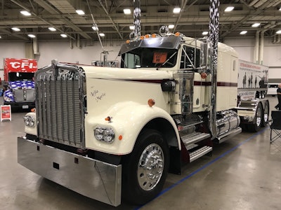 Tony Kidd is showing this 1978 Kenworth W900A EXHD on behalf of Daryl Livingston, the truck’s owner. The rig is named “Miss Leila Marie,” a combination of Livingston’s granddaughters’ names.