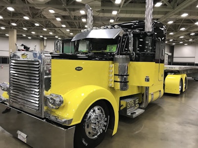 Jared Simon out of Longmont, Colorado, is showing his 1999 Peterbilt 379, “Angry Bee.”