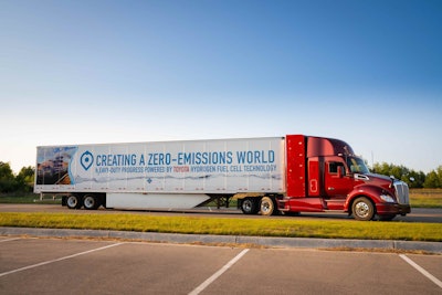 Toyota began testing zero-emission hydrogen-electric Kenworth T680 tractors last year at LA-area ports.