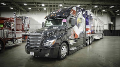Bradley Wacks’ 2019 Freightliner Cascadia and 2017 Hyundai van earned the People’s Choice award at GATS Pride & Polish. This is the second year in a row Wacks’ Army-Air Force Exchange truck earned the honor. Last year, he won with a 2016 International.