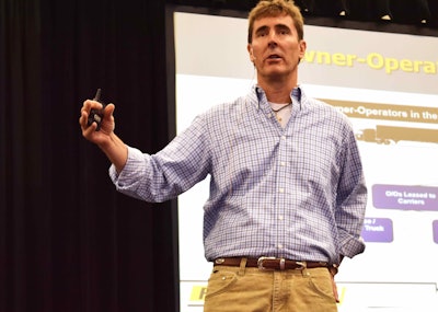 ATBS President Todd Amen, who spoke in an hour-long Partners in Business seminar Friday at the Great American Trucking Show, said he expects owner-operator income to continue to grow this year compared to 2017 earnings.