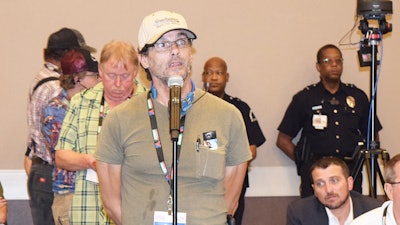 Driver Bruce Bush at the listening session advocated for a return to split-sleeper options and an end to the 30-minute break requirement.