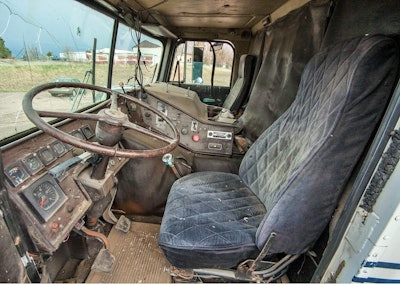 In addition to keeping a close eye on the pyrometer, drivers would also add a small mirror that watched the top of the exhaust stack to get an even sharper eye on the exhaust. They could tell if they were running it too hard. Even running it right, all that heat is going into the exhaust manifolds on both sides of the motor, which is only a foot away from your ankle and just covered by the dog house. When you’re driving this truck, you’re sitting right beside and above the motor. You and that motor were just kinda personal, together, right there — heat, noise, vibration and all.