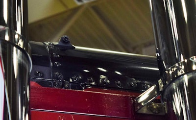 The rear camera sits in the center and at the back of the cab.