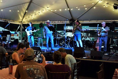 The band also backed fellow Heniff driver and well-known trucker-singer Brad James as he ran through a variety of tunes.