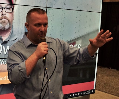 Boblett told his story at the Great American Trucking Show in August this year, part of his work assisting the crew from DAT at their booth..