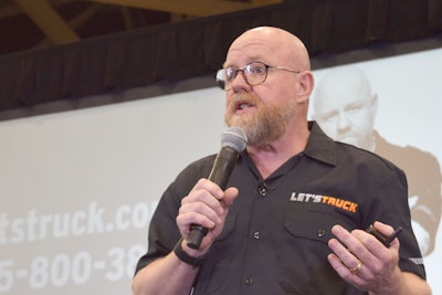 Trucking radio host Kevin Rutherford, speaking at an Overdrive’s Partners in Business seminar, stresses the importance of knowing precisely who your customer is.