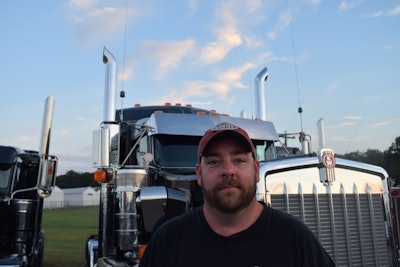 Owner-operator Ray Friend of Zionsville, Pa., hauls in this 2019 KW powered by the Cummins X15 engine, an 18 speed transmission and 3:25 rears. Friend is among owner-ops who wants hours flexibility, without ELDs, in order that he might be afforded some latitude to remove undue stress from the go-go-go of LTL reefer under the ticking of the day’s 14-hour clock. He urges regulators to grant the “flexibility to run like you need to, without the double pressures” of both load schedules and overly restrictive hours regulations.