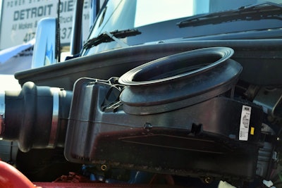 The air system’s underhood intake above the engine.