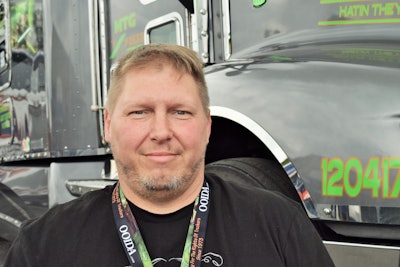 Michael notes the pair continue to roll with the American Truck Technology Viper hub covers I wrote about two years ago for their striking appearance and the story behind how the Grooms came to have them.