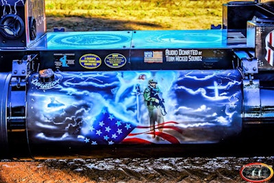 New artwork adorns the truck’s tanks. Take a listen to the podcast for Timbrook’s descriptions of these additions and more. | Photos here provided courtesy of Timbrook and partners he says donated their services in support of his mission.