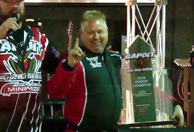 Weaverville, North Carolina-based truck racer Ricky “Rude” Proffitt was crowned the back-to-back Minimizer Bandit Big Rig Series Grand Champion at Elko Speedway in Elko New Market, Minnesota, on Oct. 13.