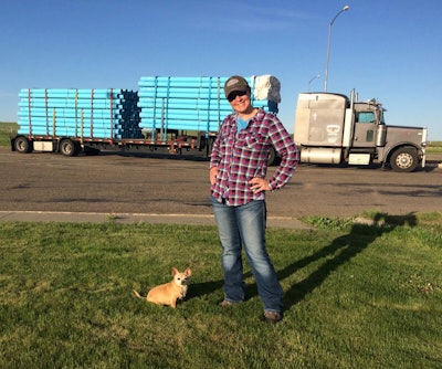 Mandi Jo Pinheiro’s Chihuahua, Avi, rides along on hauls. “She’s meaner than hell,” Pinheiro says.