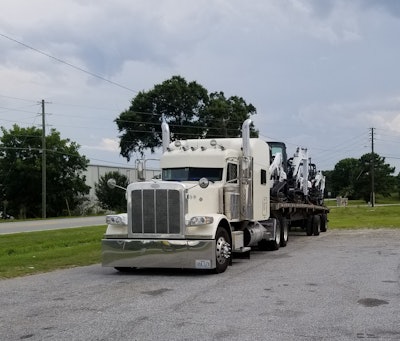 Normal day Uploaded by : Jay Jarvis Hauling used equipment to the auction