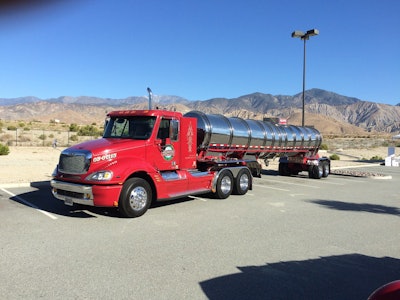 Arrowhead Freightliner Columbia day cab/ Brenner Stainless polished show tanker