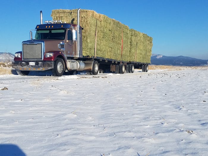 Hauling hay in northern California