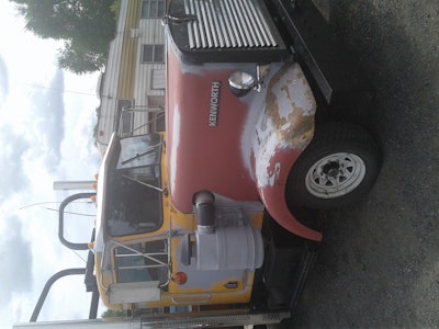 Ok this was a 75 chv pick up tell I put the KW truck cab and hood on it
