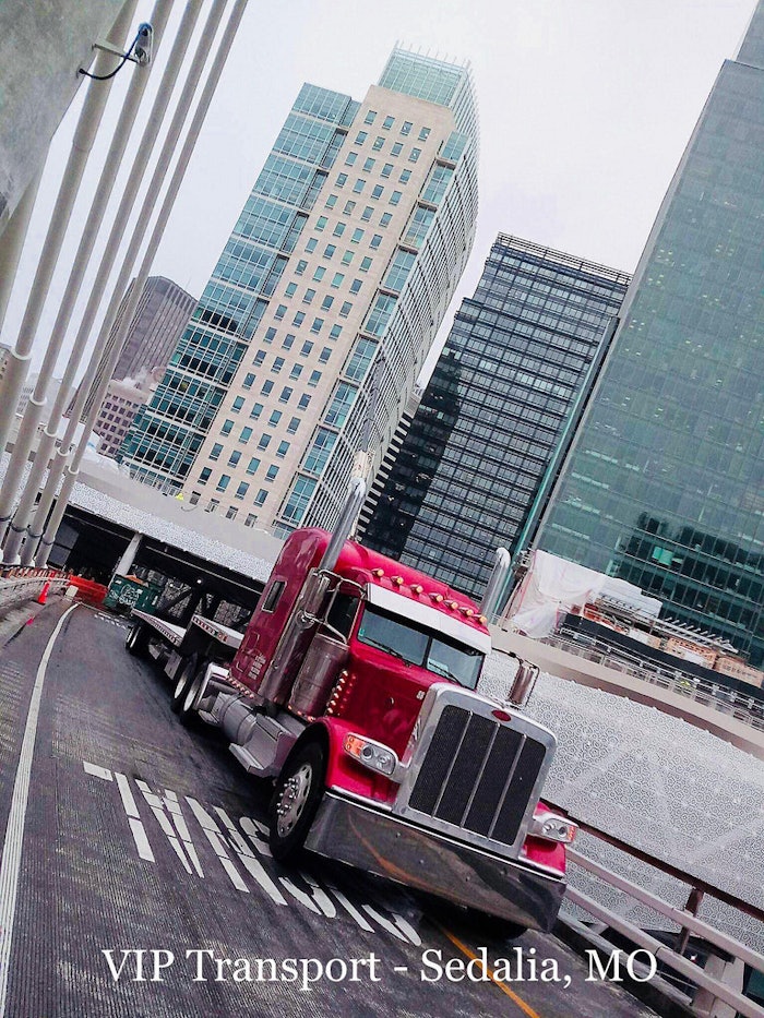 VIP Transport LLC Peterbilt 389 Uploaded by : VIP Transport LLC- Sedalia, mo Busy Stepdeck Company- VIP Transport LLC- Sedalia, MO