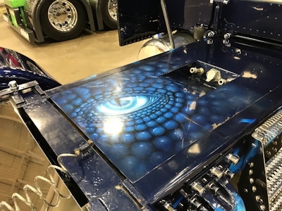 Painted onto the deck plate is a dragon eye.